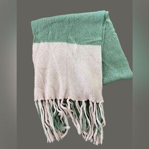 Steve Madden Green and Pink Oversized Scarf